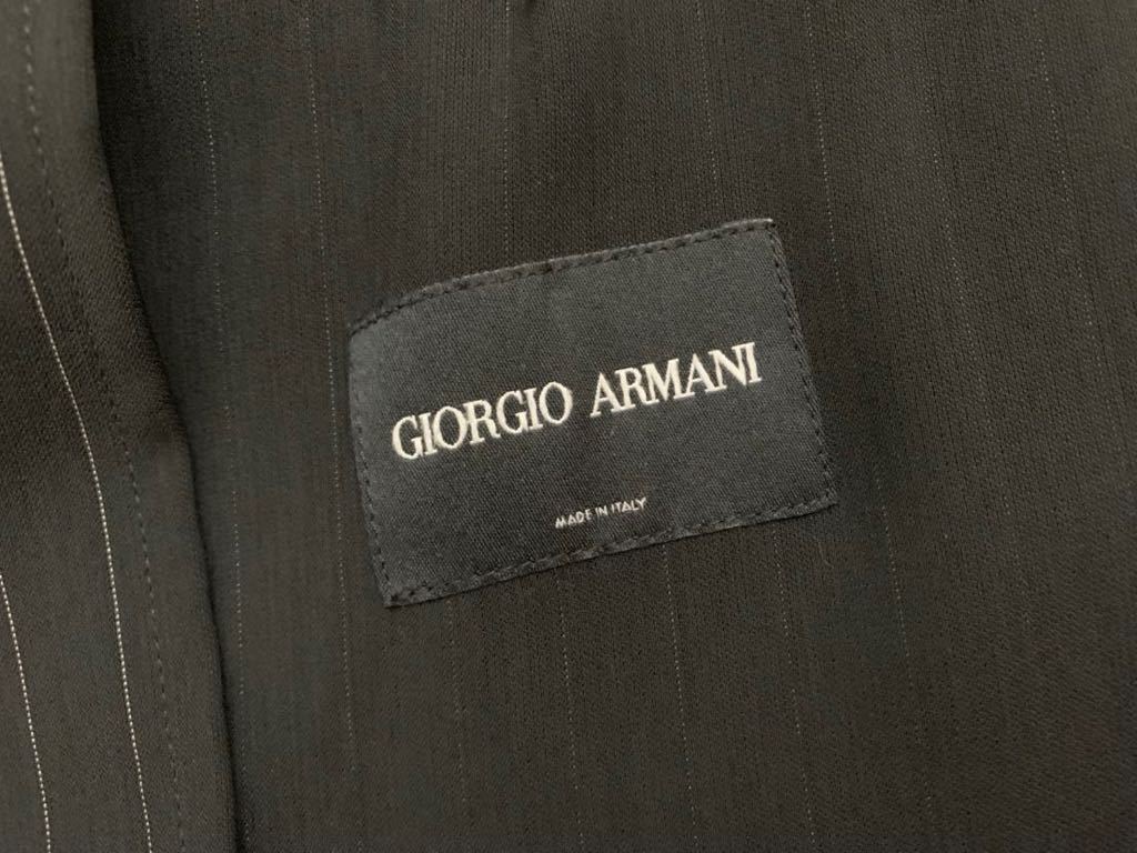 国内正規 GIORGIO ARMANI イタリア製ブラックジャケット size50 ブレザー 黒タグ メンズ ジョルジオアルマーニ_画像6