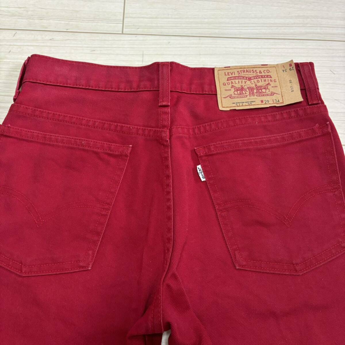 00s Levi's リーバイス 517 ブーツカット カラーデニム レッド 00s Levi's リーバイス 517 ブーツカット カラーデニム レッド