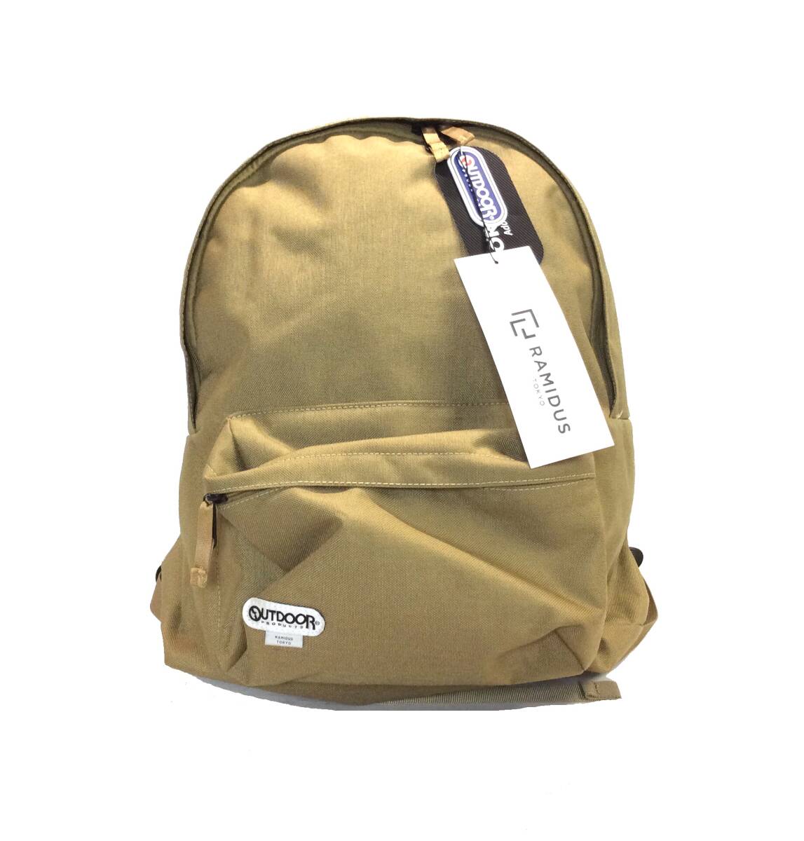 美品 OUTDOOR PRODUCTS × RAMIDUS アウトドアプロダクツ ラミダス DAY PACK デイパック リュック コーデュラナイロン ベージュ系
