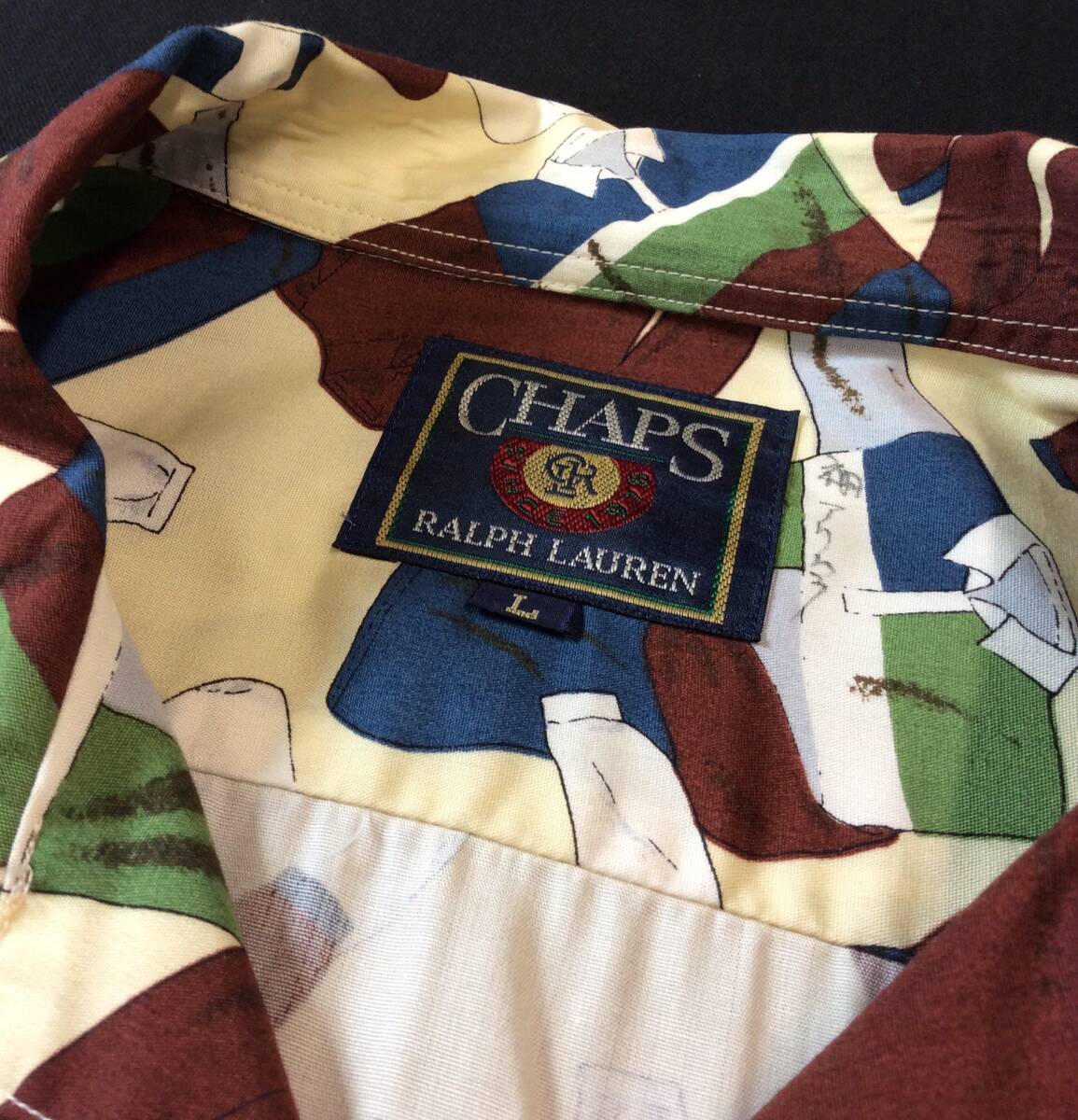 CHAPS RALPH LAUREN チャップス ラルフローレン 90s 総柄 半袖 CHAPS RALPH LAUREN チャップス ラルフローレン 90s 総柄 半袖