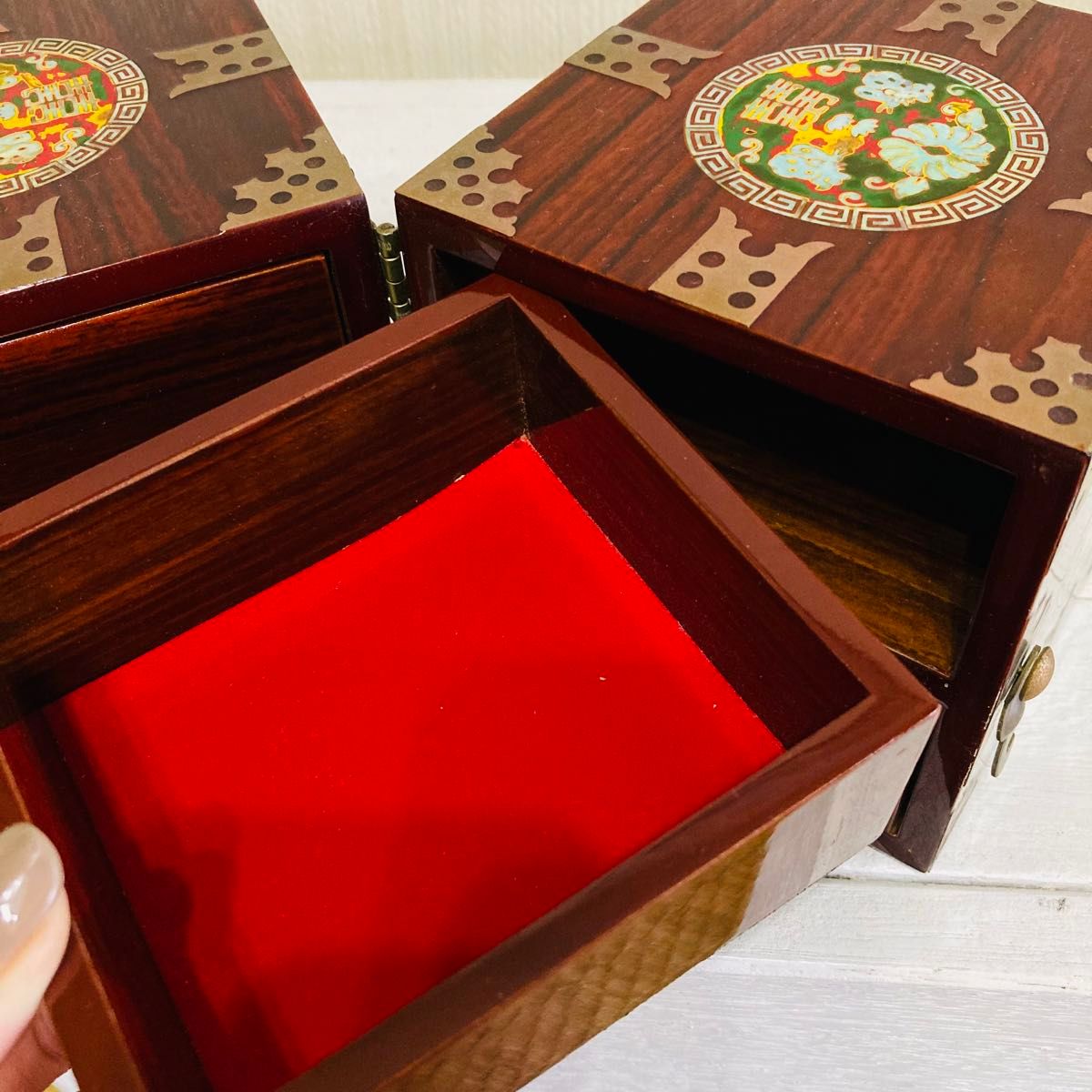 韓国 伝統工芸品 螺鈿細工 ジュエリーボックス 小物入れ 韓国 伝統工芸品 螺鈿細工 ジュエリーボックス 小物入れ