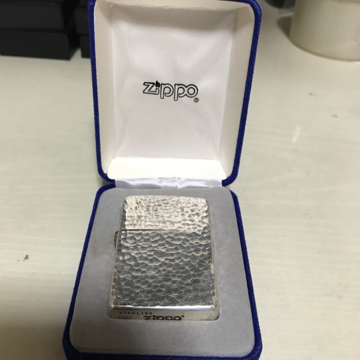 買ってください!ZIPPO スターリングシルバー ハンマートーン2007年製。 ZIPPO STERLING スターリング 2007年製 ハンマートーン 純銀