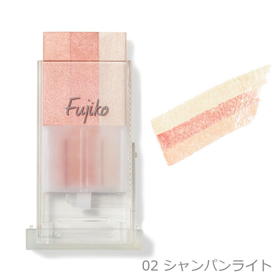 新品 ◆Fujiko (フジコ) チョークチーク 02 シャンパンライト (頬紅)◆ チークカラー_画像4