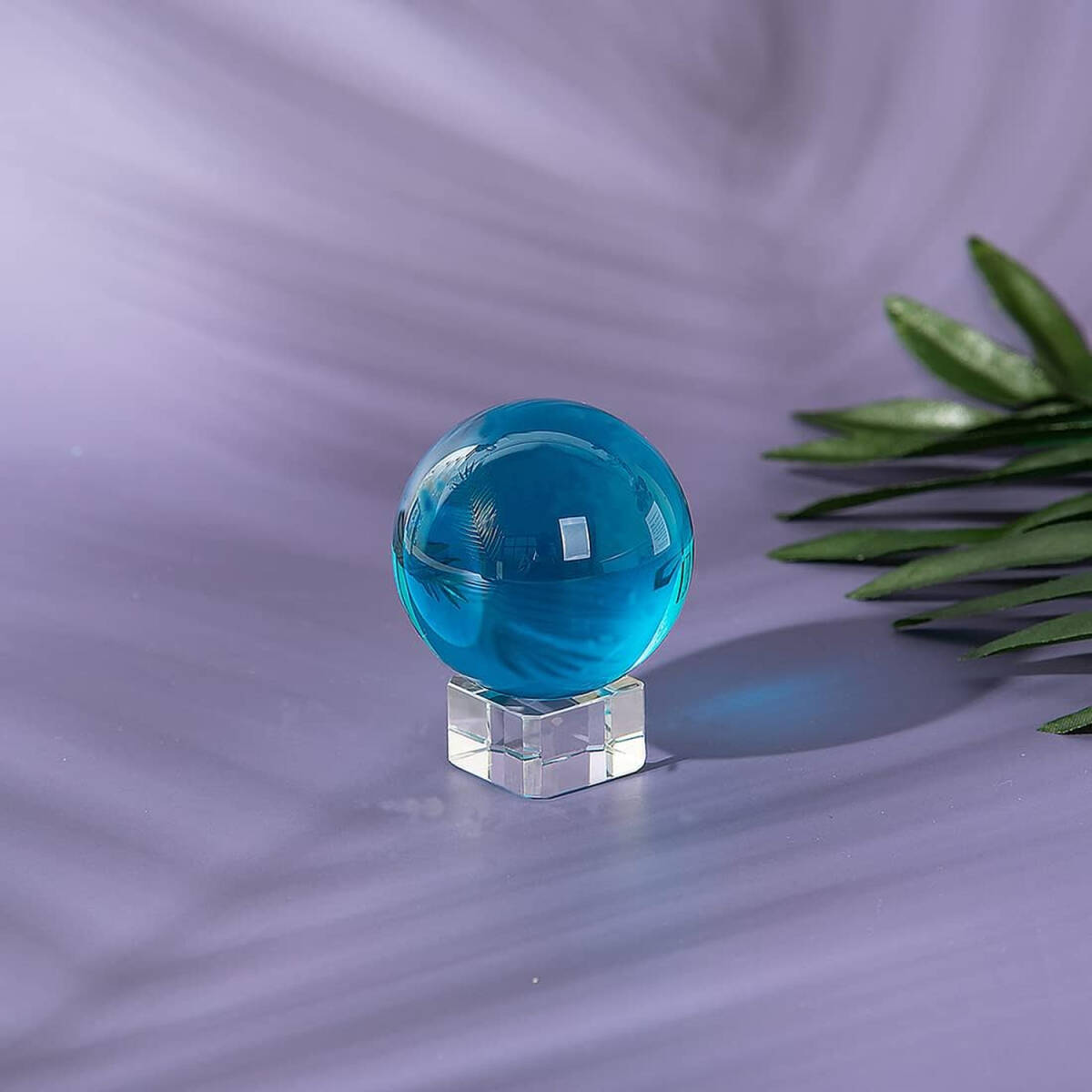 ブルー クリスタルボール 多色透明 水晶玉 40mm 藍色 ブルー クリスタルボール 多色透明 水晶玉 40mm 藍色