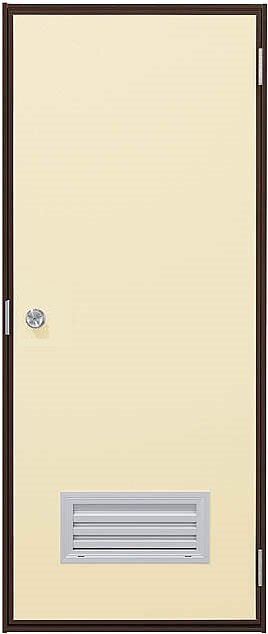 ■【DIY】YKKAP製 アルミ勝手口 フラッシュドア ガラリタイプ 内付枠 W796×1840H(79618)片開き