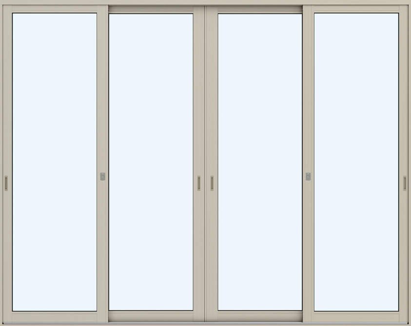 ★【DIY】【断熱土間引戸】Ykkap 店舗用 土間用 エピソードⅡNEO W3510×H1830 (34718)召合せ錠仕様 複層