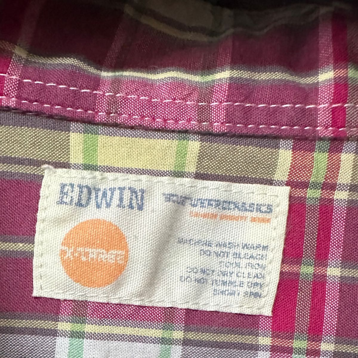 EDWIN 半袖 チェックシャツ XL
