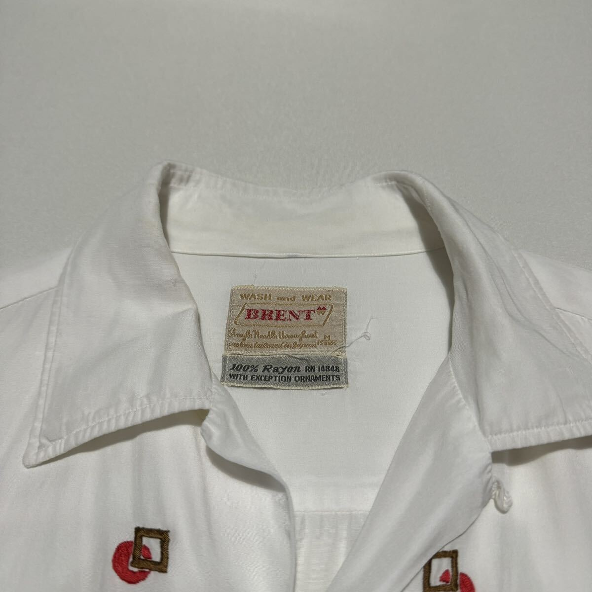 40s USA古着 TOWN CRAFT レーヨン ギャバジンシャツ 茶 M 40s USA古着 TOWN CRAFT レーヨン ギャバジンシャツ 茶 M