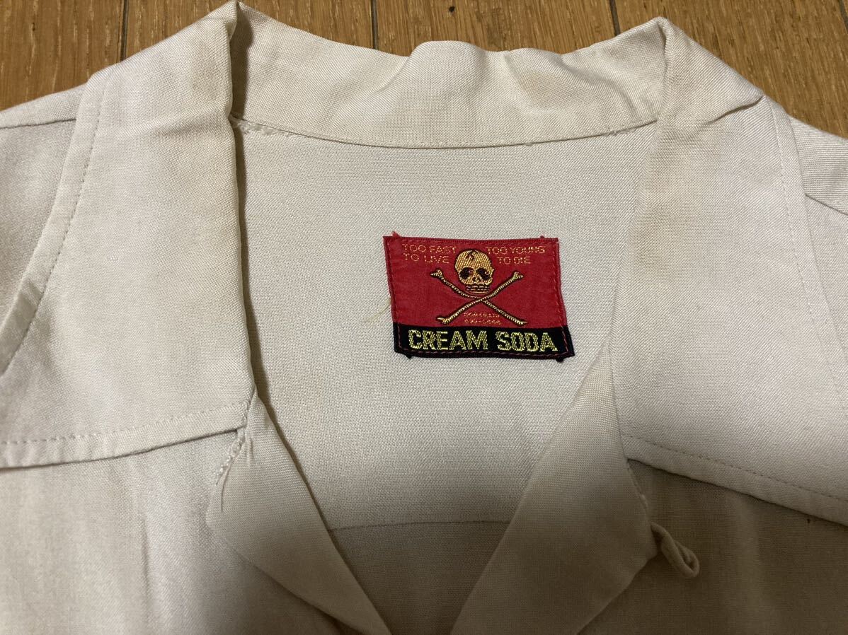 金タグ クリームソーダ ボーリングシャツ 刺繍 90s ビンテージ 金タグ クリームソーダ ボーリングシャツ 刺繍 90s ビンテージ