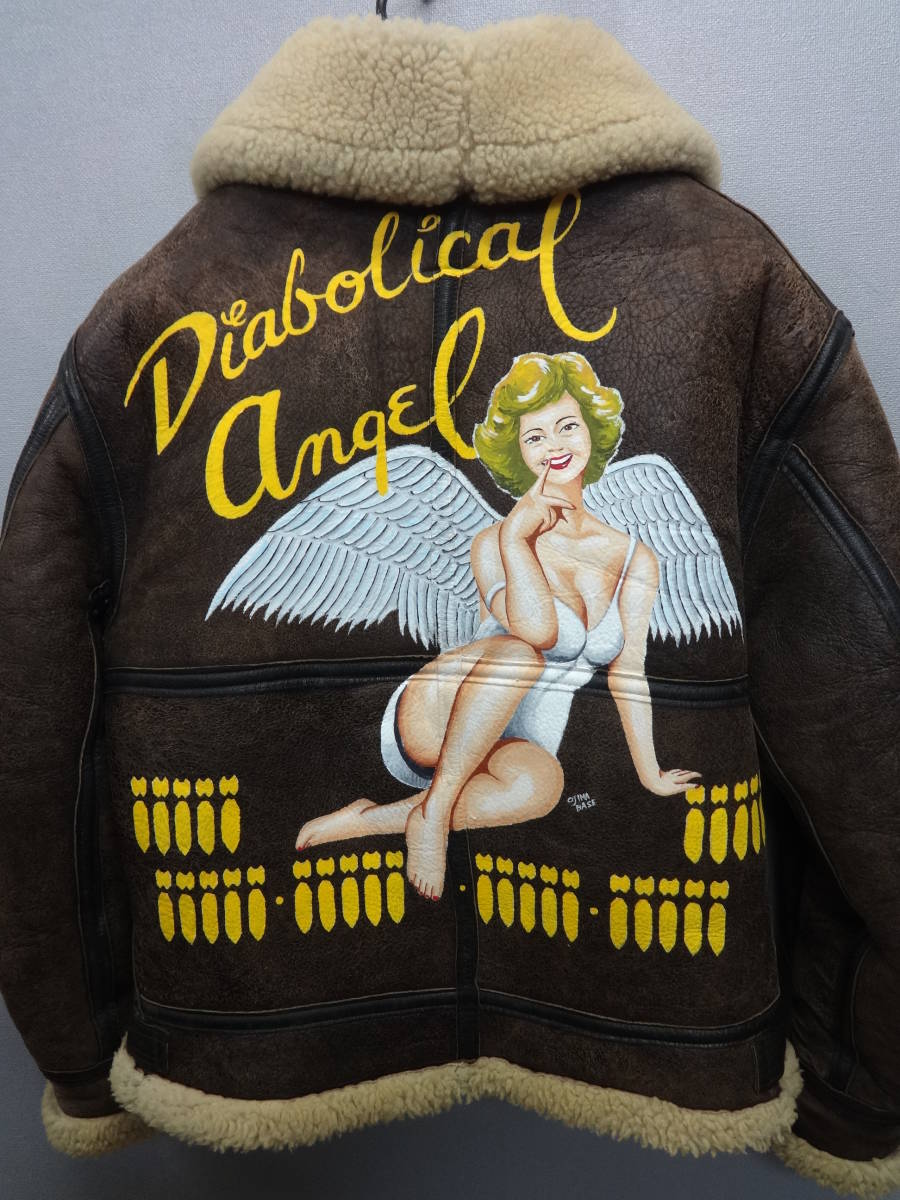 B-3/オーチャード製/USA製/「Diabolical Angel」ハンドペイント/良品/Mサイズ