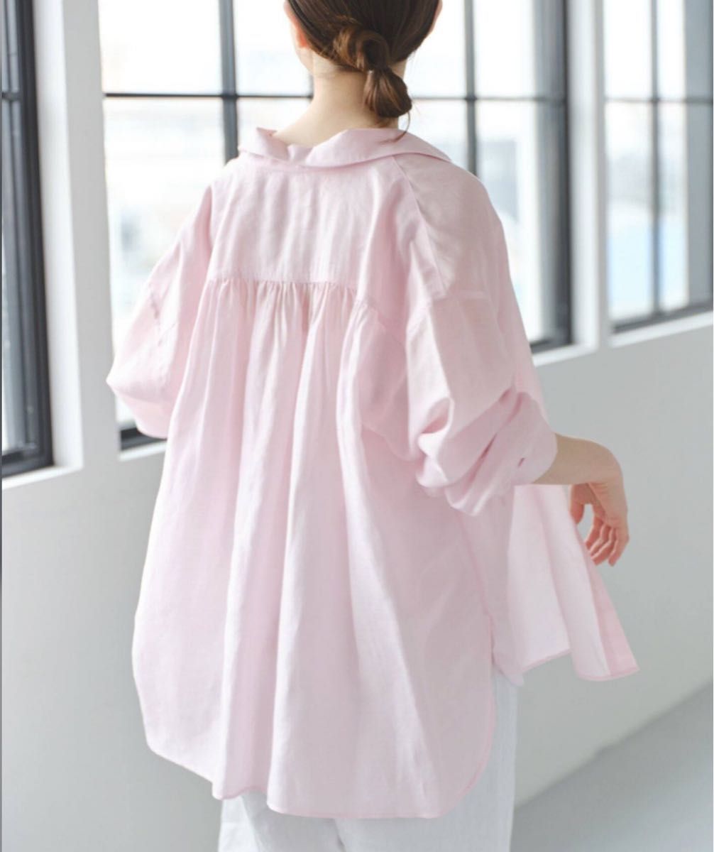 スペシャルオファ IENA ラミーリヨセルフェミニンシャツ ピンク 38 新品タグ付 トップス