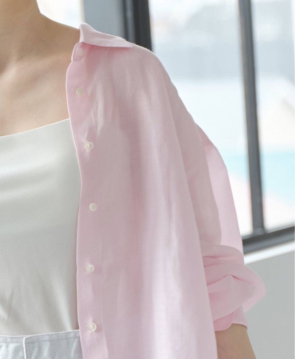 IENA ラミーリヨセルフェミニンシャツ ピンク 38 新品タグ付