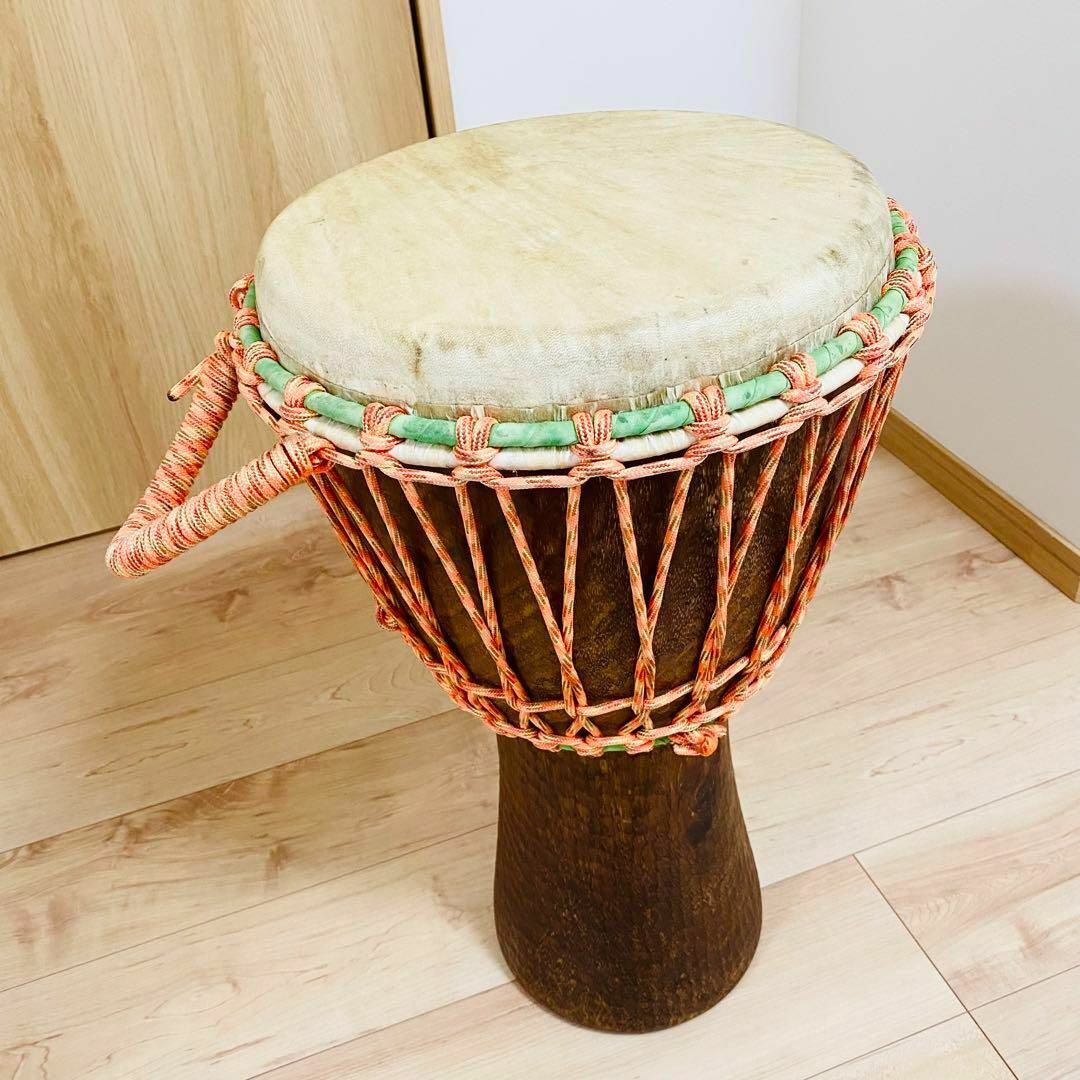 匿名配送】 良品 ジャンベ 約60×30cm 大型 打楽器 アフリカ 民族 匿名配送】 良品 ジャンベ 約60×30cm 大型 打楽器 アフリカ 民族