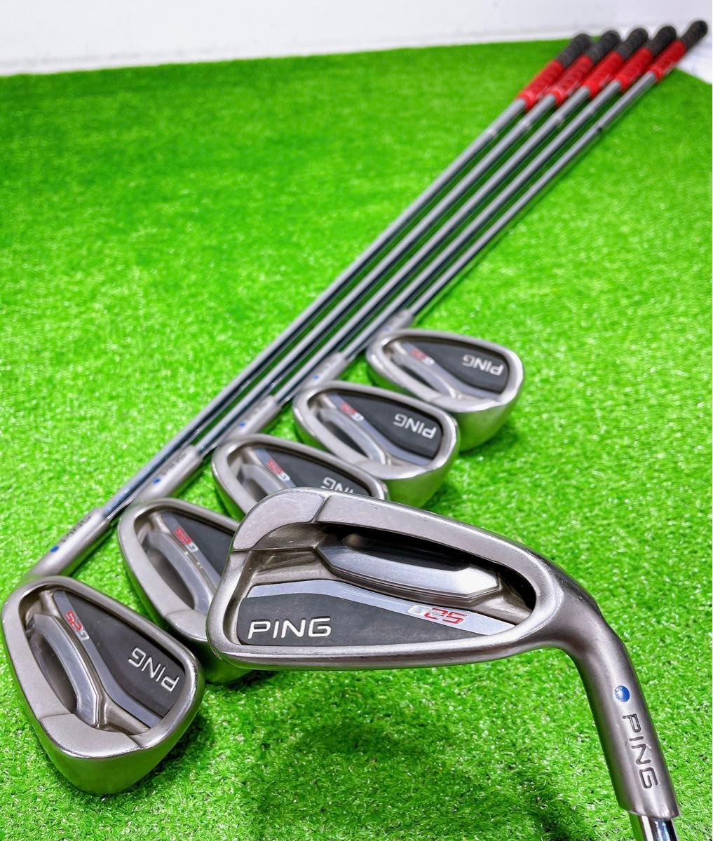 名器 PING ① ピン G25 アイアンセット 青ドット 6-9WU 6本 名器 PING ① ピン G25 アイアンセット 青ドット 6-9WU 6本