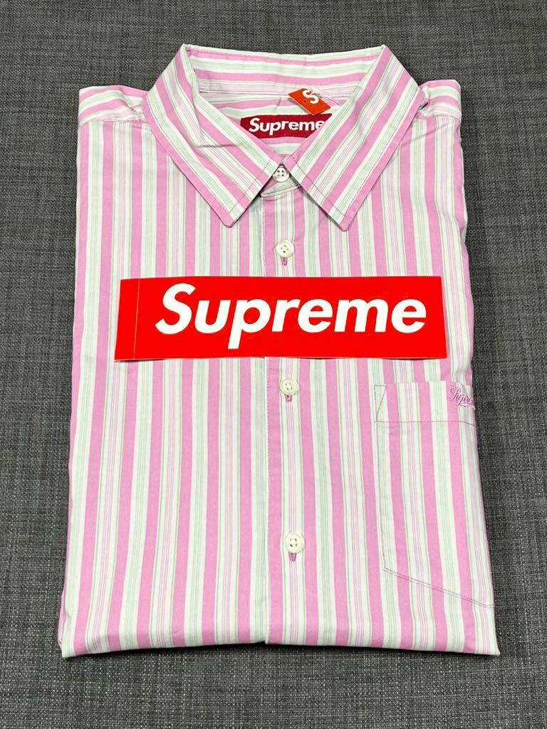 送料無料 L ピンク Supreme Loose Fit Multi Stripe S/S Shirt 送料無料 L ピンク Supreme Loose Fit Multi Stripe S/S Shirt