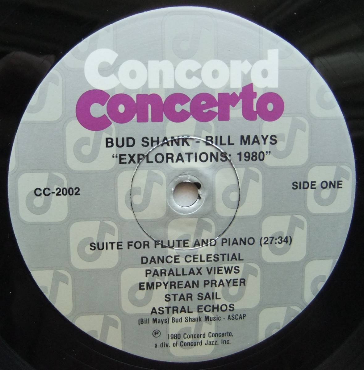 ◆ BUD SHANK - BILL MAYS / Explorations : 1980 ◆ Concord Concerto CC-2002 ◆ T_画像3