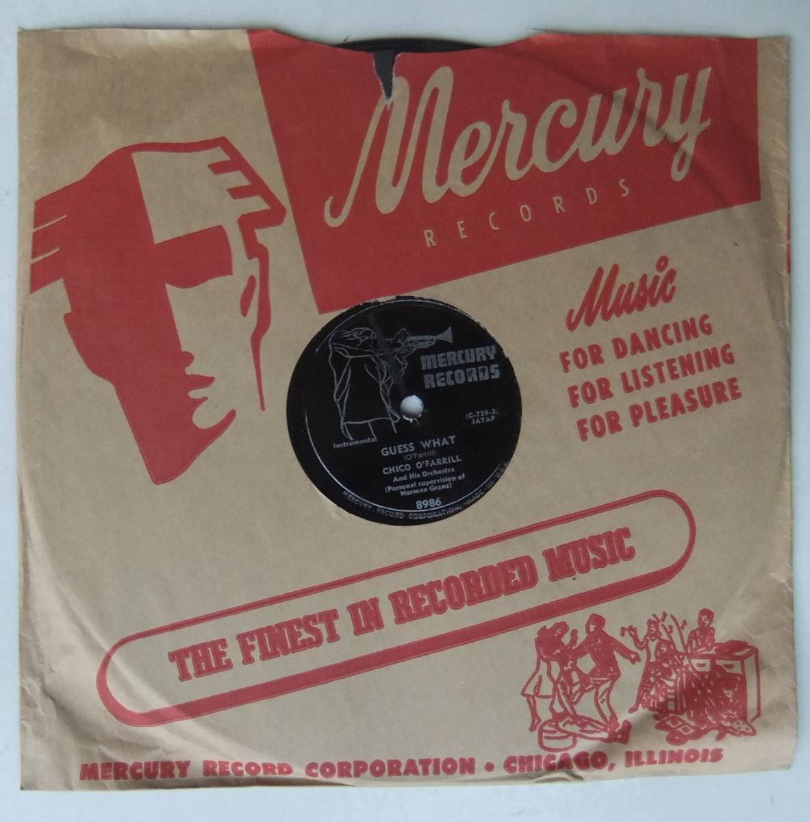 ◆ CHICO O ' FARRILL ◆ It Ain ' t Necessarily So / Guess What ◆ Mercury 8986 (78rpm SP) ◆