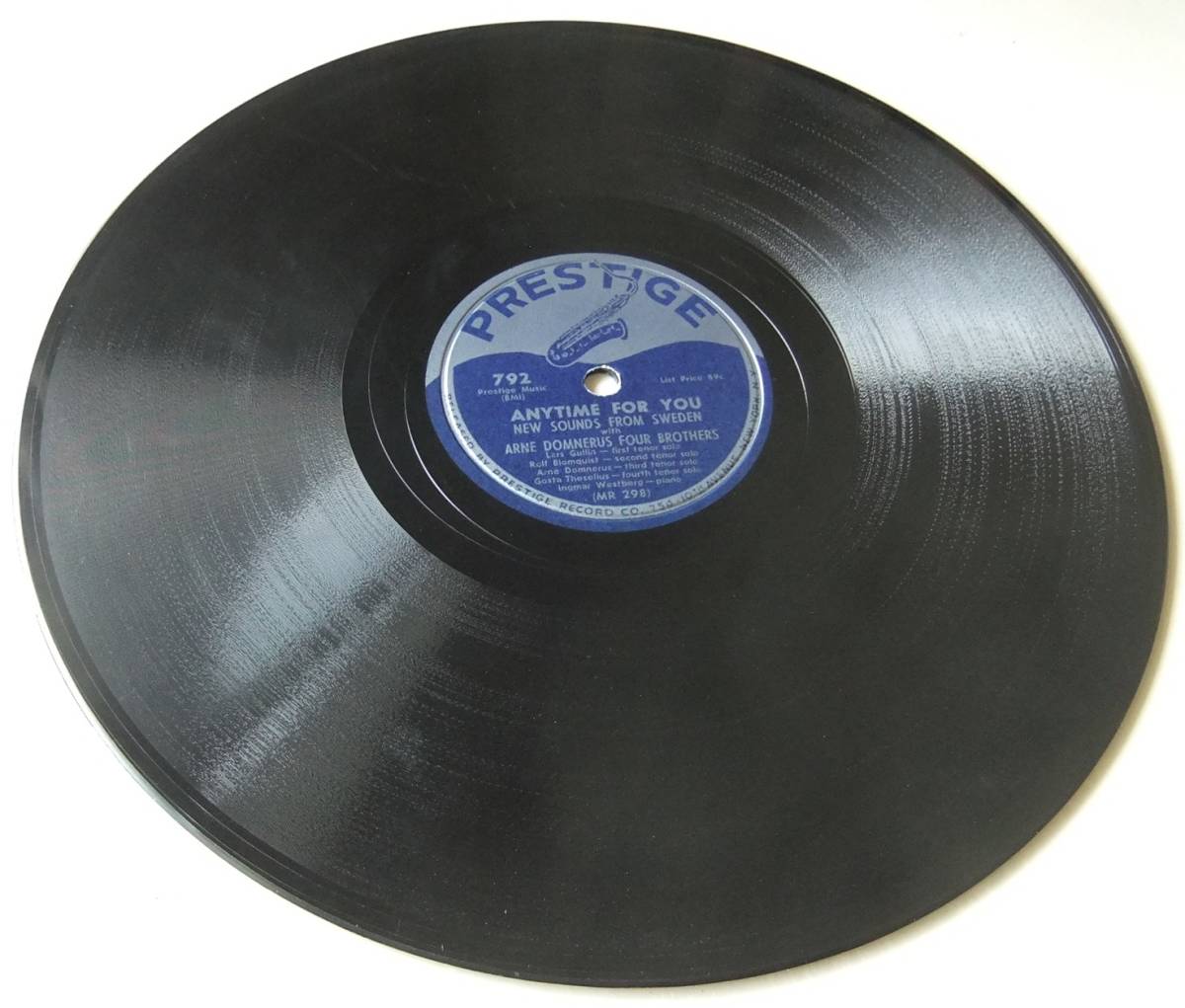 * ARNE DOMNERUS * Let \'s Cool One / Anytime For You * Prestige 792 (78RPM SP) *