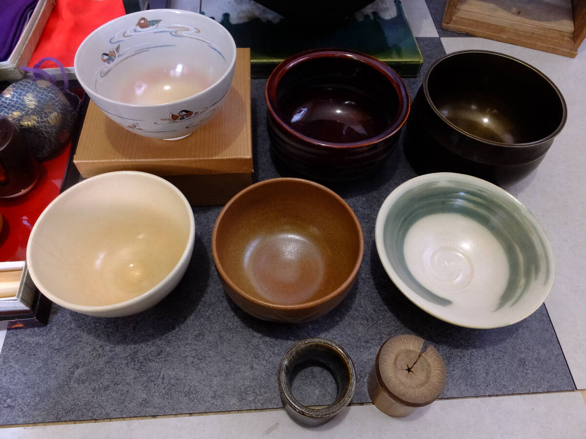 茶道具(風炉薄茶手前)まとめて一式、ユーズド。自宅でお茶会 茶道具(風炉薄茶手前)まとめて一式、ユーズド。自宅でお茶会