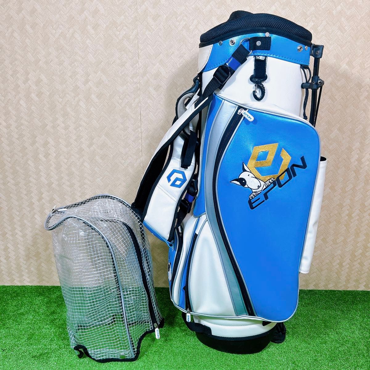 良品】エポン EPON キャディバッグ ゴルフバッグ カート式 良品】エポン EPON キャディバッグ ゴルフバッグ カート式