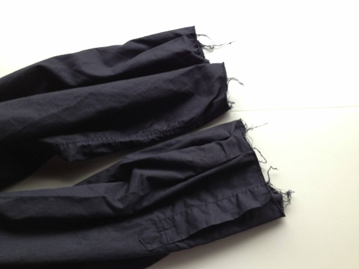 80s Vintage COMME des GARCONS HOMME made in JAPAN cotton100% black 袖切替シャツ 黒 日本製 川久保玲 PUNK_画像4