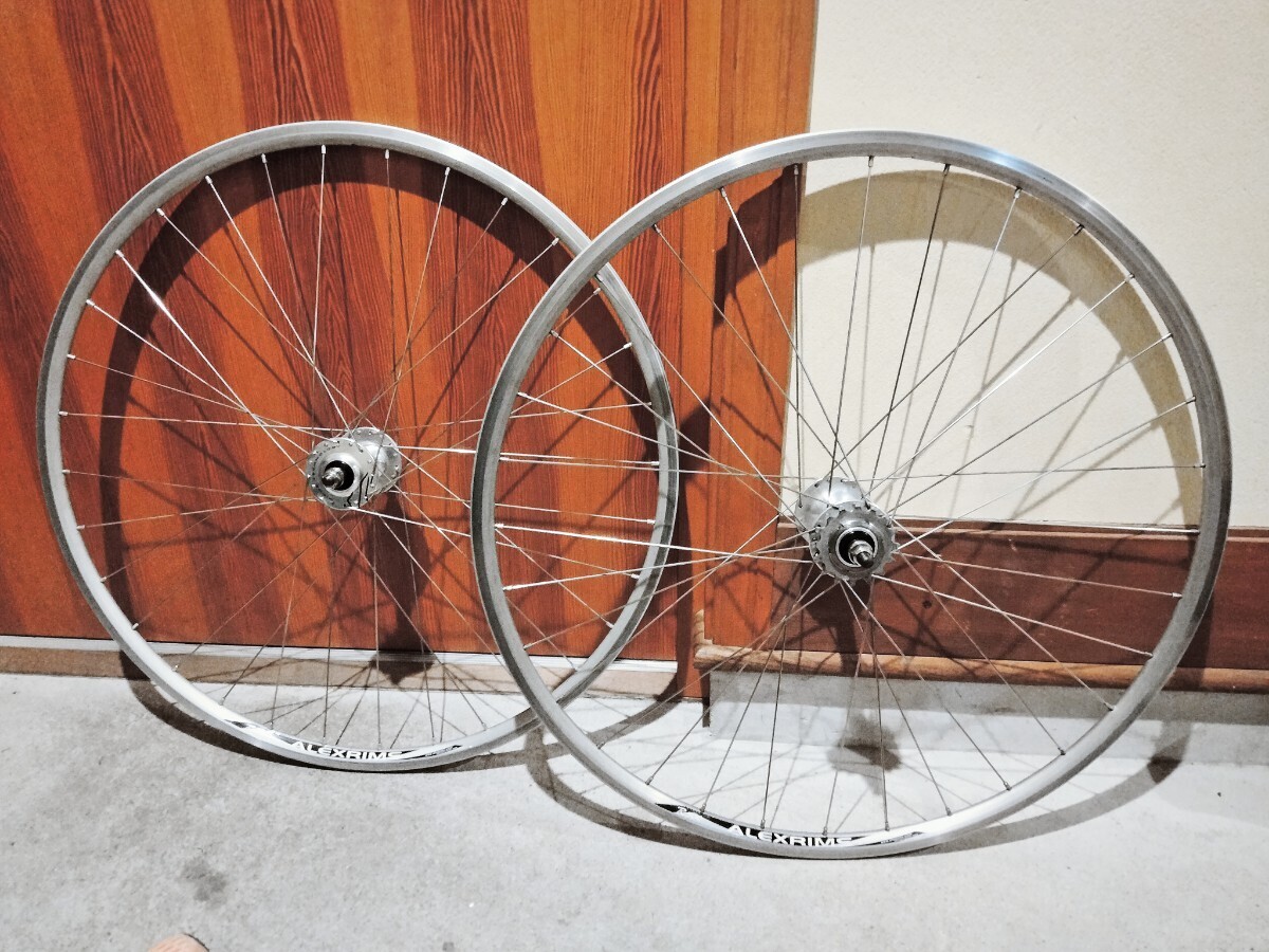 【ピストホイールセット】コグ付 Miche Primato Pista ALEXRIM 固定 コグ TRACK PISTA トラック DT スポーク 【即決オマケ】 軽量 使用2年