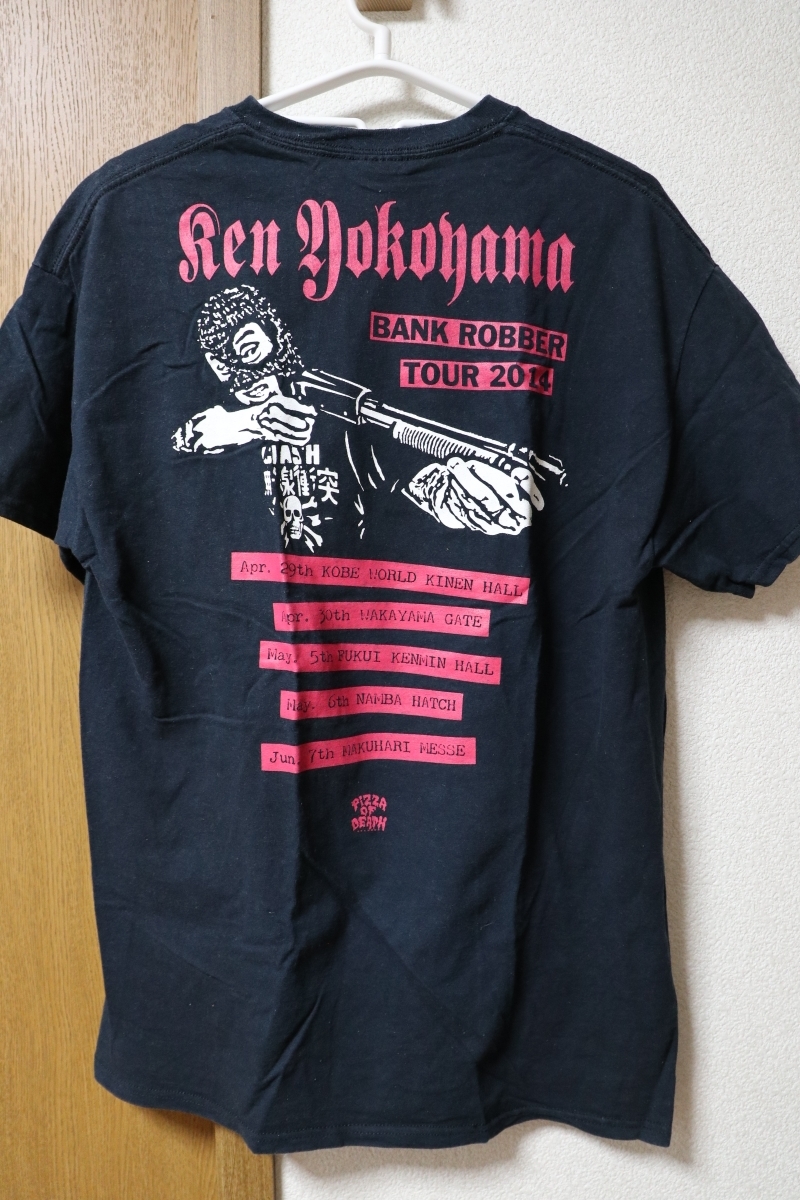 ken yokoyama ケンヨコヤマ ライブTシャツ BANK ROBBER TOUR 2014◆黒 Mサイズ 横山健 PIZZA OF DEATH 半袖 _画像2