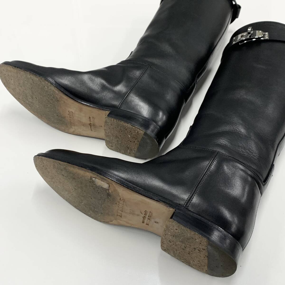 9761 エルメス ジャンピング ケリー金具 レザー ロングブーツ 9761 エルメス ジャンピング ケリー金具 レザー ロングブーツ