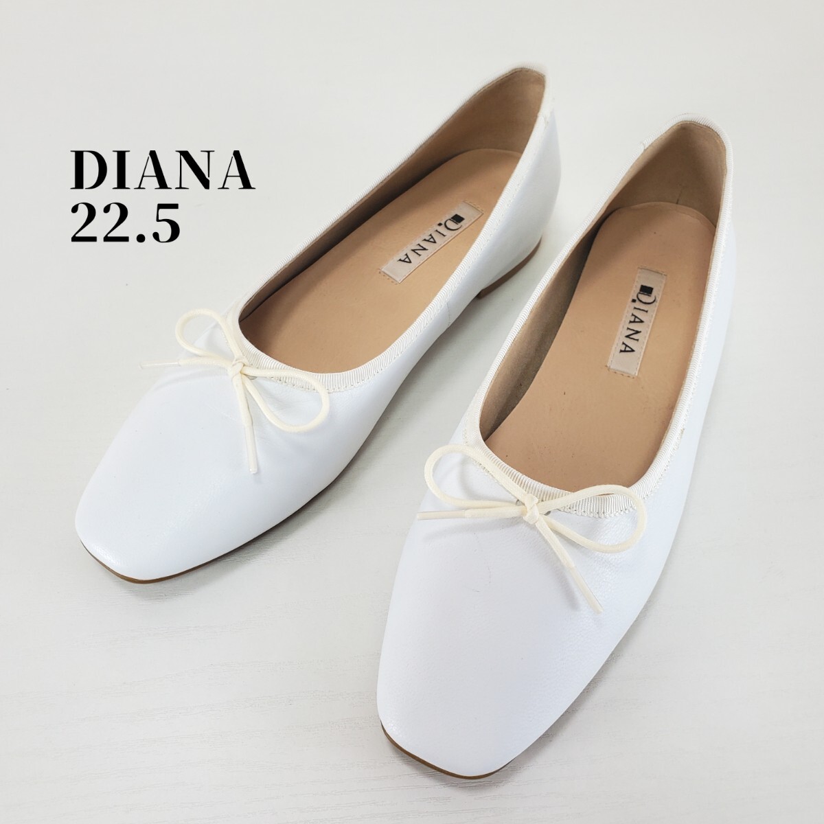 極上品 DIANA ダイアナ 本革レザー フラットパンプス バレエ 極上品 DIANA ダイアナ 本革レザー フラットパンプス バレエ