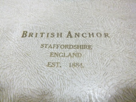 BRITISH ANCHOR STAFFORDSHIRE ブリティッシュアンカー スタッフォードシャー Blue Cluster ブルークラスター ティーカップ＆ソーサー 6客_画像8