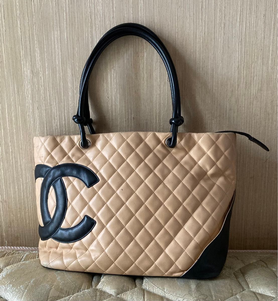 CHANEL シャネル カンボンライン ラージトートバッグ ショルダー CHANEL シャネル カンボンライン ラージトートバッグ ショルダー
