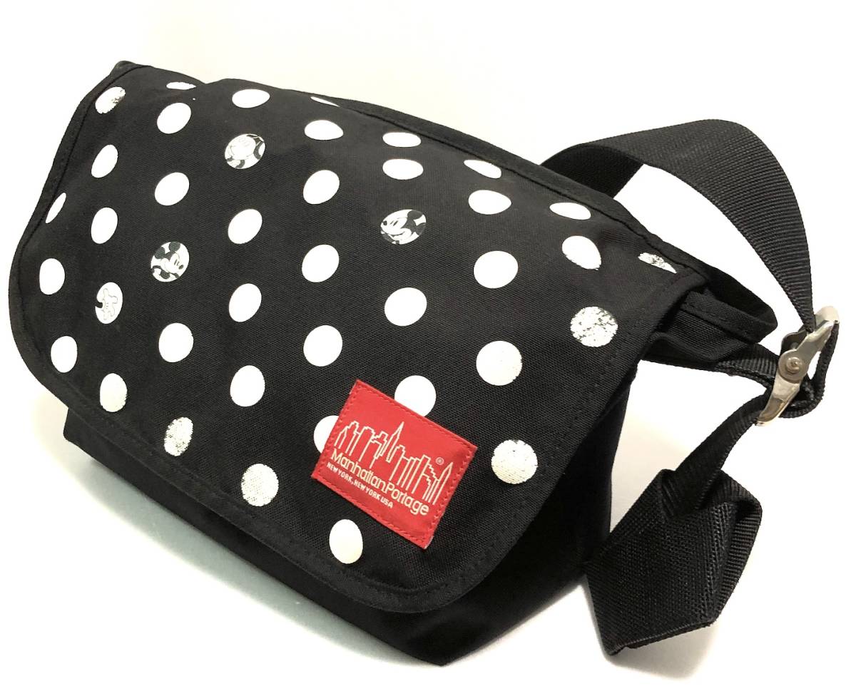  Manhattan Poe te-ji× disney messenger bag dot M Mickey Disney collaboration polka dot limitation superior article buckle 