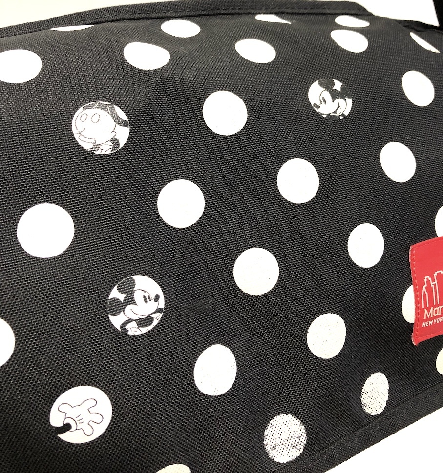  Manhattan Poe te-ji× disney messenger bag dot M Mickey Disney collaboration polka dot limitation superior article buckle 