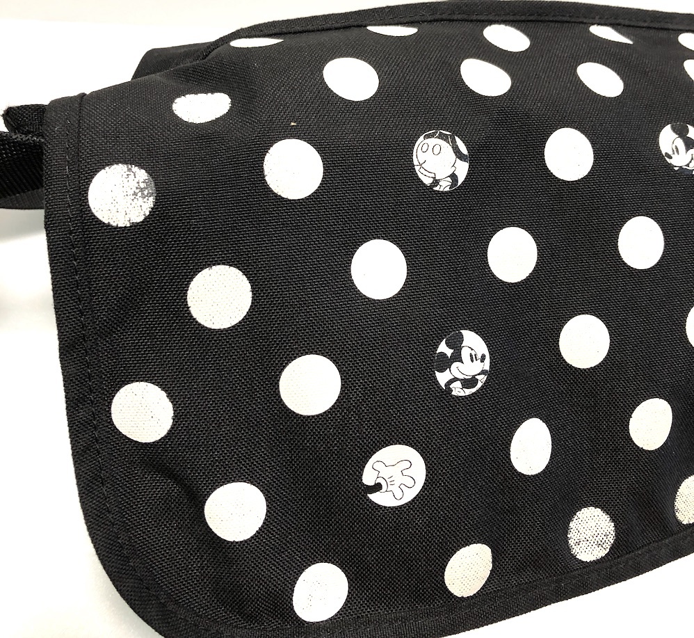  Manhattan Poe te-ji× disney messenger bag dot M Mickey Disney collaboration polka dot limitation superior article buckle 