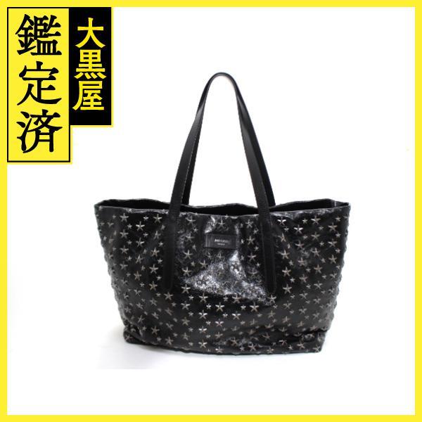 JIMMY CHOO　ジミーチュウ　スタースタッズ　ソフィア　ミディアムトート　ブラック／スタッズ　カーフ　2146000383502【472】