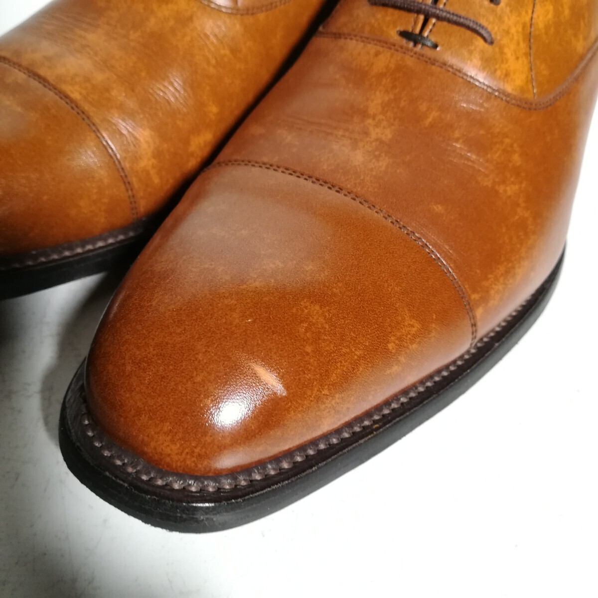 c0319 [ several times have on degree * beautiful goods ] * Scotch gray nSCOTCH GRAIN* F-0656 strut chip 25 tea dress shoes high class leather shoes gentleman shoes original leather 