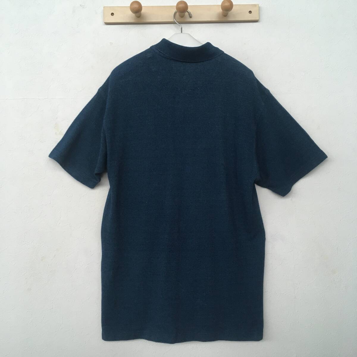 MICHAEL ROSS Original Blue Michael Roth original blue tag equipped men's Indigo . short sleeves knitted polo-shirt size L/XL