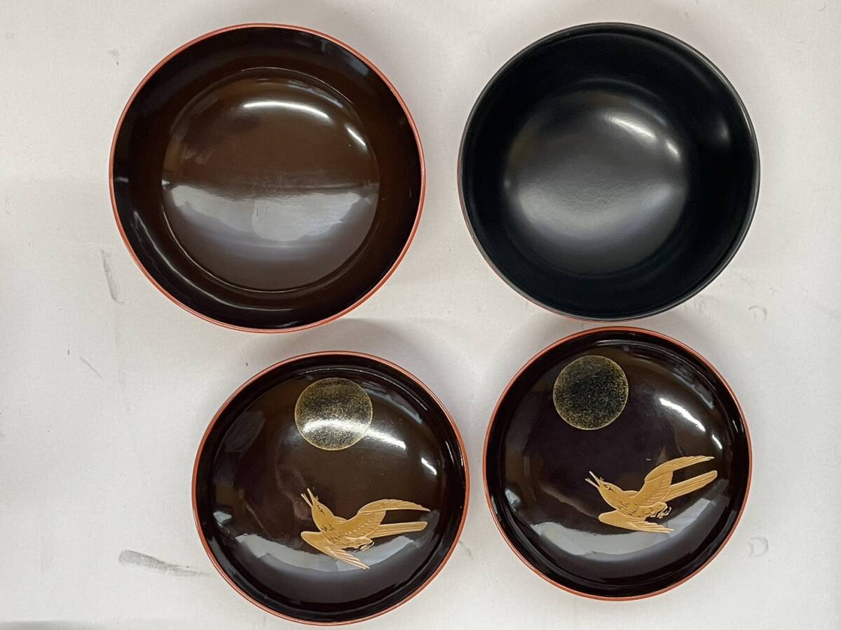 輪島塗 吸物椀 20客 2箱 蓋付 明治期 松 月 鳥 漆器 漆塗 共箱付 輪島塗 吸物椀 20客 2箱 蓋付 明治期 松 月 鳥 漆器 漆塗 共箱付
