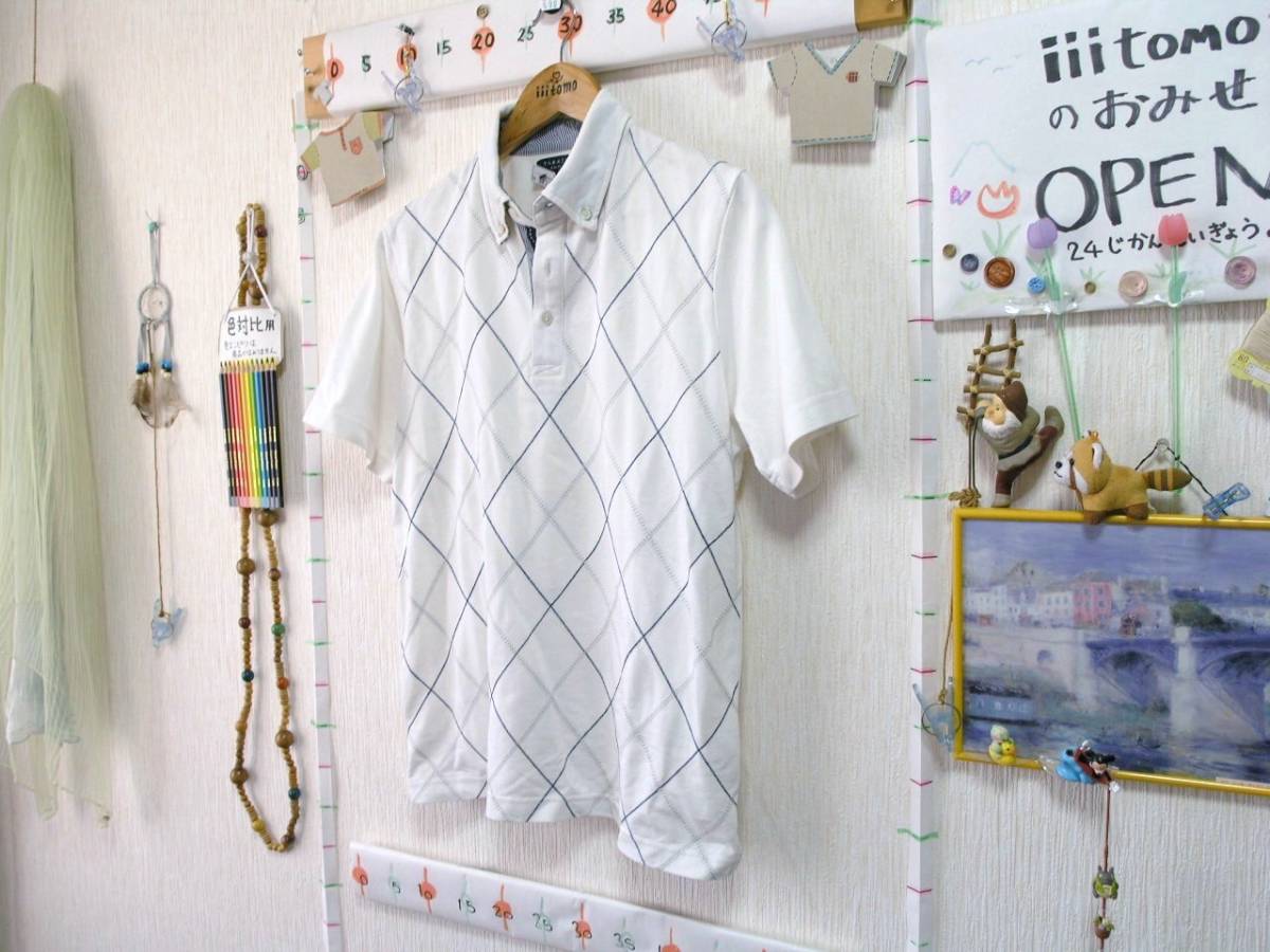 ♪服3126♪ 半袖　ポロシャツ TAKA：Q　タカキュー サイズＬ（小さめS～М位？） Used ～iiitomo～_画像4
