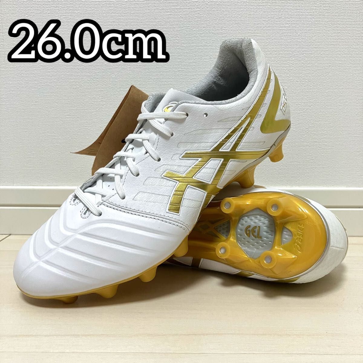 未使用 asics アシックス DSライト ワイド 26 0cm 白 金 未使用 asics アシックス DSライト ワイド 26 0cm 白 金