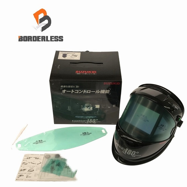 ☆未使用品☆ SUZUKIDスズキッド 自動遮光溶接面 アイボーグ180°デジタル EB-300PWDH ヘルメット取付アダプター付き 92261