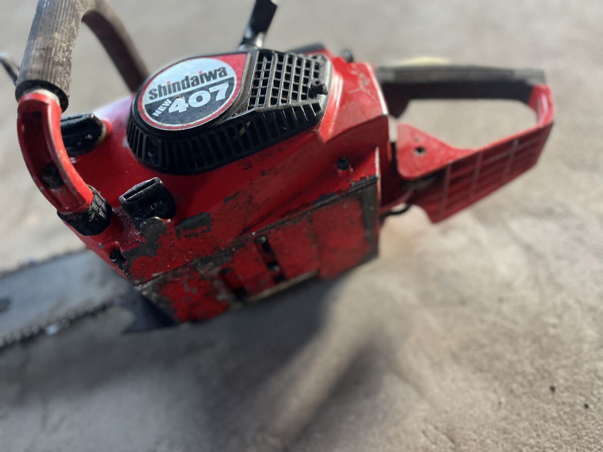 shindaiwa 新ダイワ NEW407 エンジンチェーンソー 圧縮あり 希少 shindaiwa 新ダイワ NEW407 エンジンチェーンソー 圧縮あり 希少