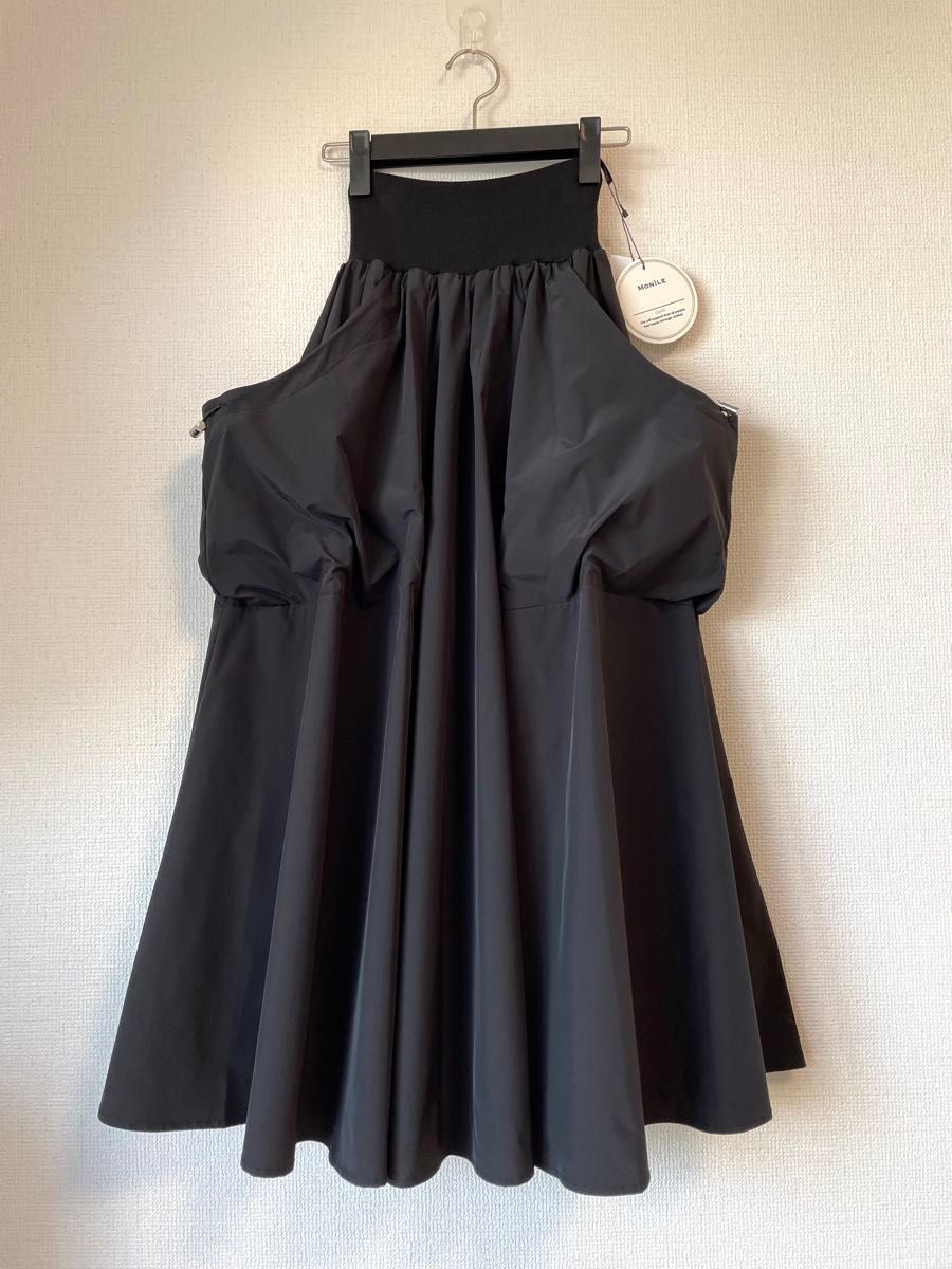 新品】MoNiLE モニーレ ウエストリブ ロング フレアスカート 新品】MoNiLE モニーレ ウエストリブ ロング フレアスカート