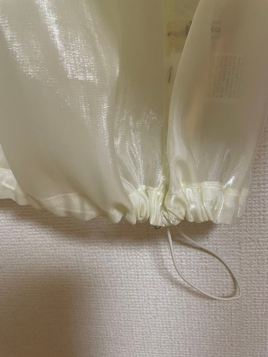 新品】MoNiLE モニーレ 袖 ドロスト ギャザー 光沢 シアー 新品】MoNiLE モニーレ 袖 ドロスト ギャザー 光沢 シアー