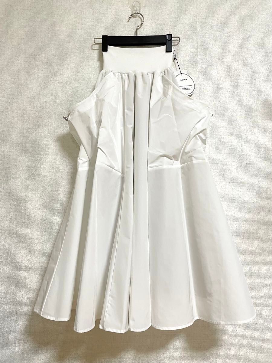 新品】MoNiLE モニーレ ウエストリブ フレアスカート ビッグ 新品】MoNiLE モニーレ ウエストリブ フレアスカート ビッグ