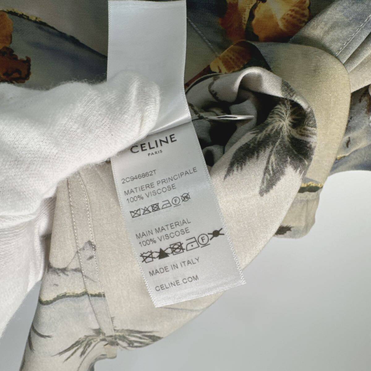 未使用 CELINE セリーヌ ハワイアンシャツ レーヨンシャツ T 未使用 CELINE セリーヌ ハワイアンシャツ レーヨンシャツ T