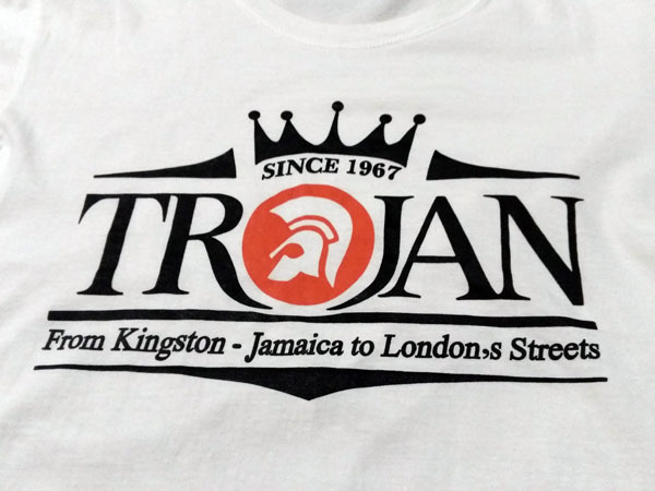 送込 TROJAN　Records　デュークリード　London 半袖Tシャツ　白　2XLサイズ _画像1