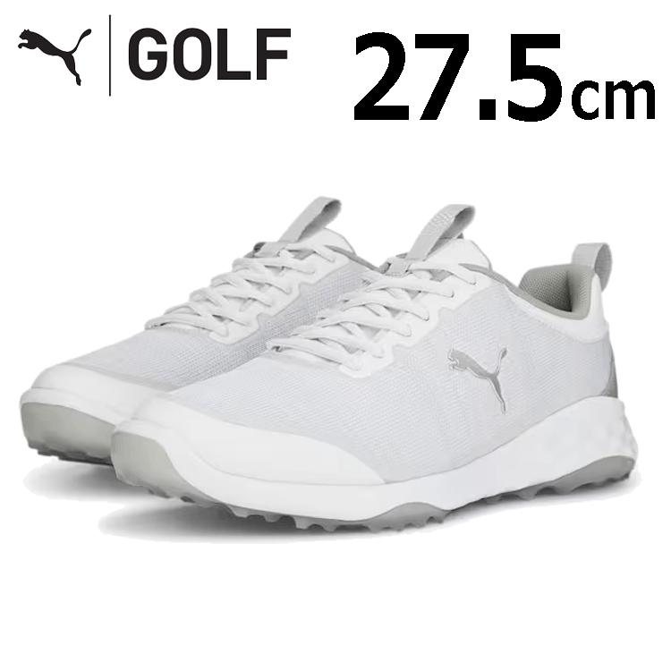 PUMA FUISON PRO 377041 【プーマ】【スパイクレス】【サイズ：27.5cm】【カラー：05 White/Silver/Gray】【GolfShoes】