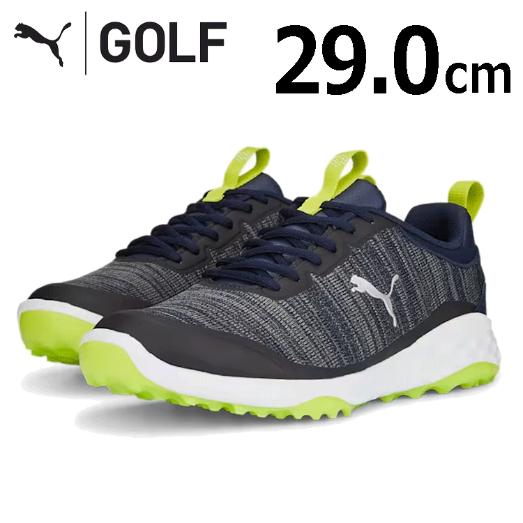 PUMA FUISON PRO 377041 【プーマ】【スパイクレス】【サイズ:29.0cm】【カラー:02 Navy/Silver/Lime】【GolfShoes】