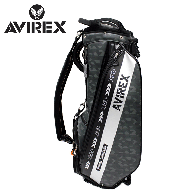 AVIREX GOLF 8.5型 スタンド キャディバッグ AVG2F-BA1【アヴィレックス】【ゴルフ】【スタンドタイプ】【BLACK】【CaddyBag】